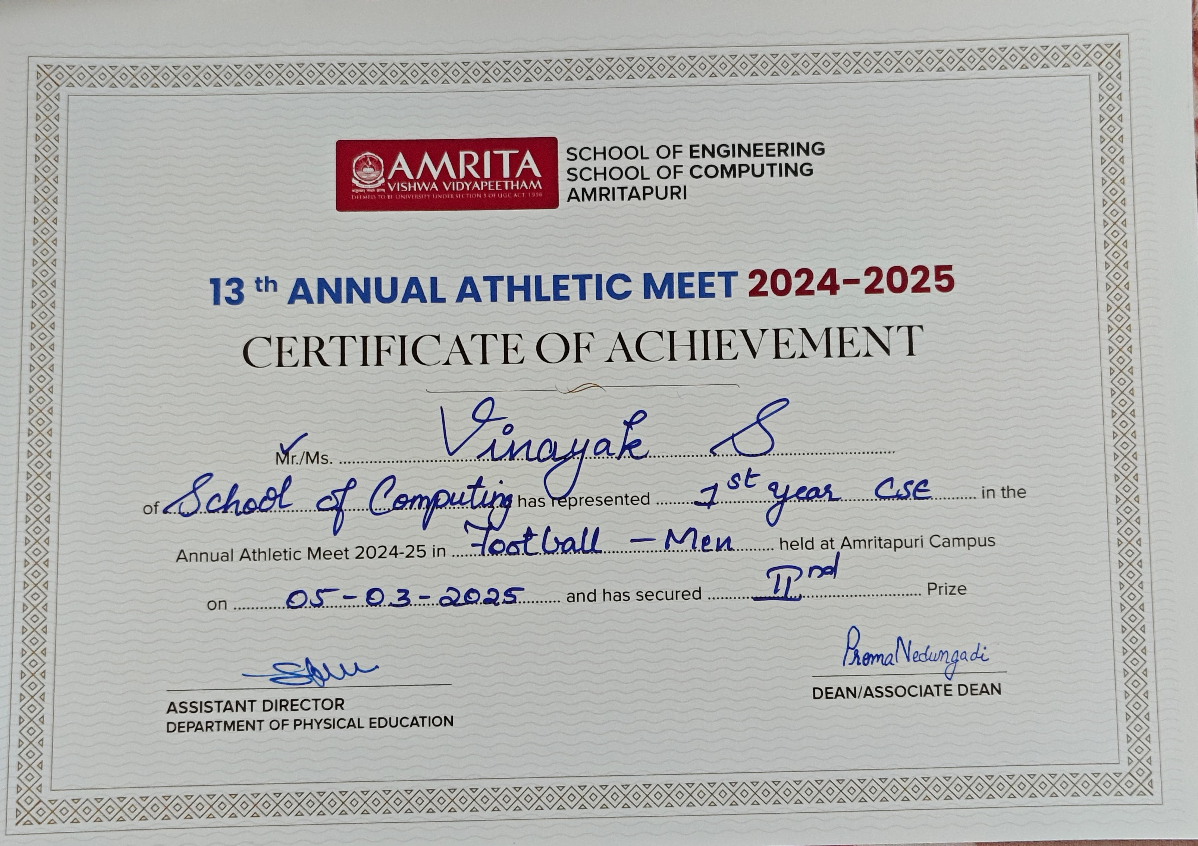 certificate